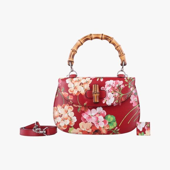 Gucci Handbags - Gucci Bamboo Red And Multicolor Leather 409398 B019491568
